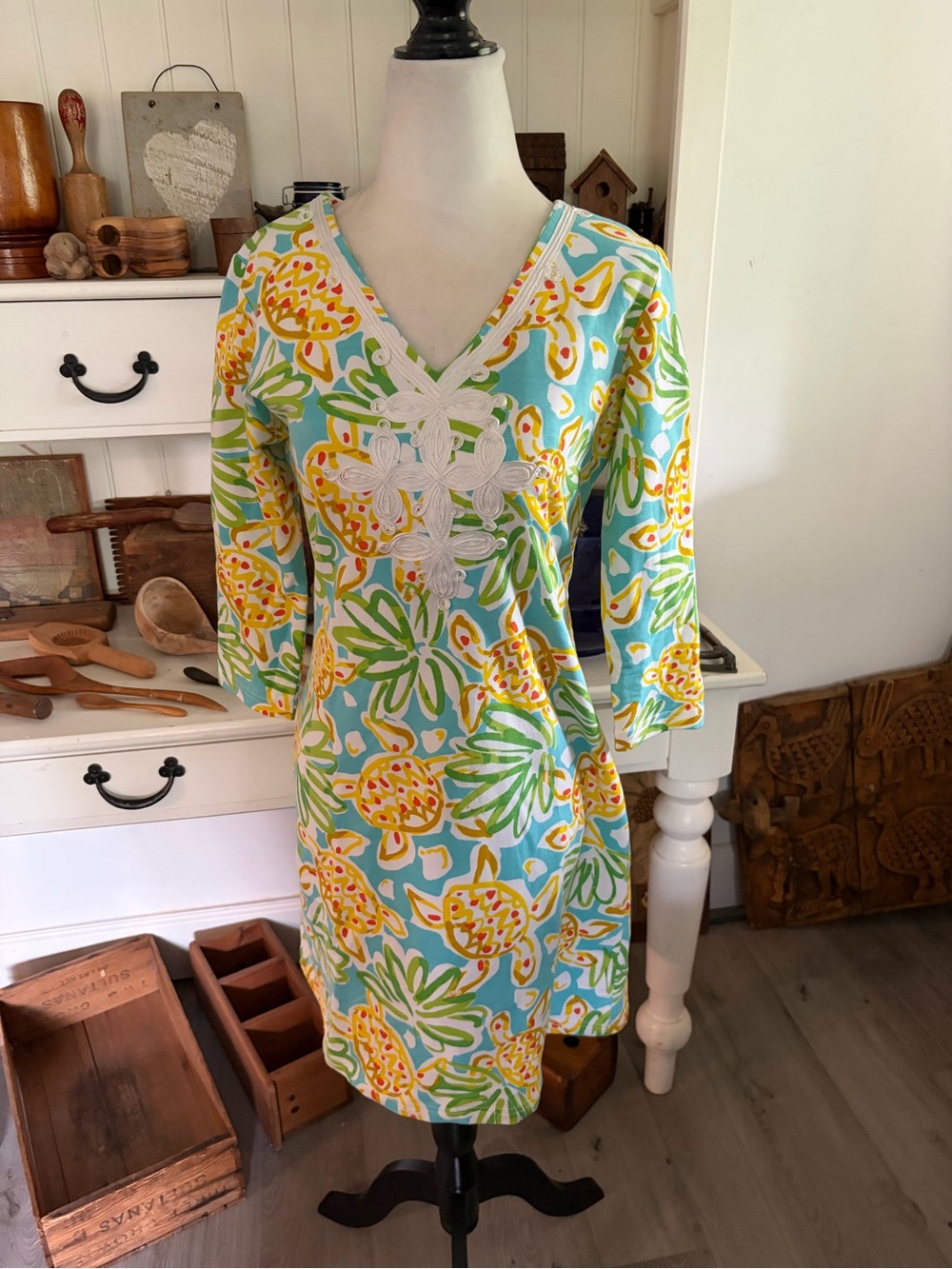 Barbara Gerwit Women’s Turquoise Floral Dress